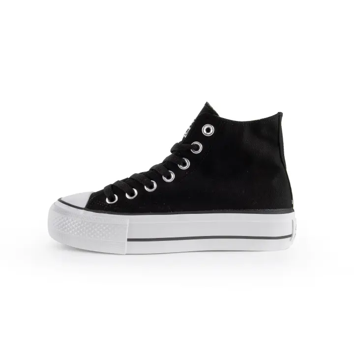 ANDY-Z  AZ1002  Negro Zapatillas de lona alta para  mujer.  plataforma suela - 1