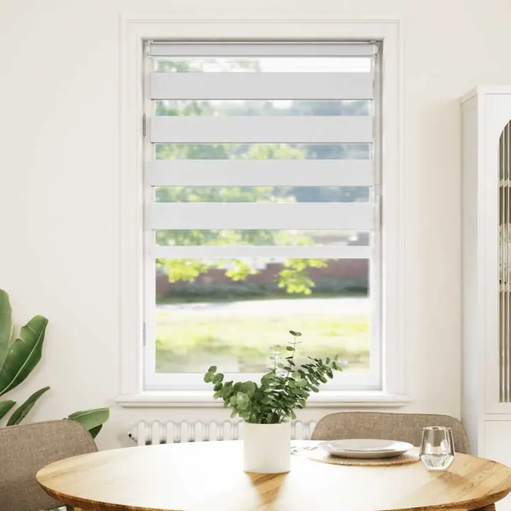 Estor cebra blanco 90x150 cm tejido ancho 85,9 cm poliéster - 1
