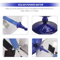 Radiómetro de energía Solar Azul, de energía Solar Crookes, paletas giratorias, molino de viento, regalo, decoración de escritorio del hogar - details 5
