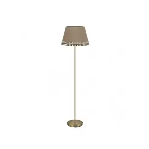 FABRILAMP Lámpara de Pie Ada Cuero/Arena 163x40x40 Cm - Diseño Elegante - 1