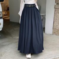 ZANZEA Jupe De Cintura Alta Para Mujer Estilo Coreano Plisado Swing Vintage Moda Primavera Escritorio Falda Larga Suave Sólida A-Line - details 5