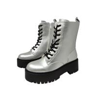 Eva Zorteon - Botines militares con plataforma alta con cordones y cremallera. Marca TULIPANO. - details 6