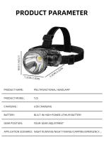 Luz De Pesca LED Fuerte Con Cinco Cabezas Impermeable Recargable Por USB Luz De Mano Ultra Brillante Para Exteriores - details 7