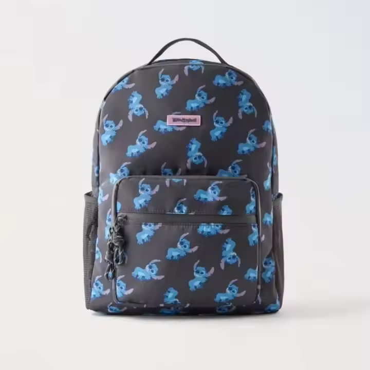 Mochila Grande Versátil De Disney Stitch Para Viajes De Ocio Y Escuela Con Compartimento Para Carrito Multifuncional Y Cable Incluido Material Nylon Unisex - 1