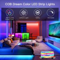 Tiras LED Flexibles WS2811 RGBIC COB Addressable 5M 160 O 576 LEDs DC12V/5V Decoración De Fiesta Para TV Y Habitaciones Color Soñado - details 4