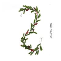 Guirnalda De Pino Artificial Para Navidad Con Bayas Rojas Y Conos 70.87 Cm Decoración Realista Para Casa De Vacaciones Escritorio Armario Estante De Chimenea Y Hogar Exteriores - details 6