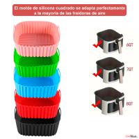 Banner - Molde Silicona Cuadrado Para Freidora De Aire