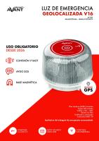 Avant AV1201 - Luz Emergencia Coche Homologado DGT, con SIM y Datos Pagados hasta 2038, Baliza V16 Homologada DGT. con Geolocalizador,Aprobada por DGT,base magnética y visibilidad 360°. Compacta, resistente al agua (IP54) y con autonomía de hasta 3 horas. - details 0