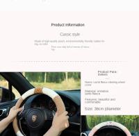Funda Para Volante De Coche Invernal De Peluche Antideslizante Protectora Para Todas Las Estaciones Ajuste General Para Manillar - details 4