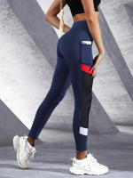 Leggings De Yoga Para Mujer Con Banda Alta Y Bolsillos Lado Colorblock Malla Control De Abdomen Leggings Modelantes Para Ejercicio - details 8