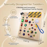 Tablero De Ocio Educativo Montessori Para Bebés Con LED Y Actividades Sensoriales Tablero De Juego Portátil Para Aprendizaje Infantil - details 5