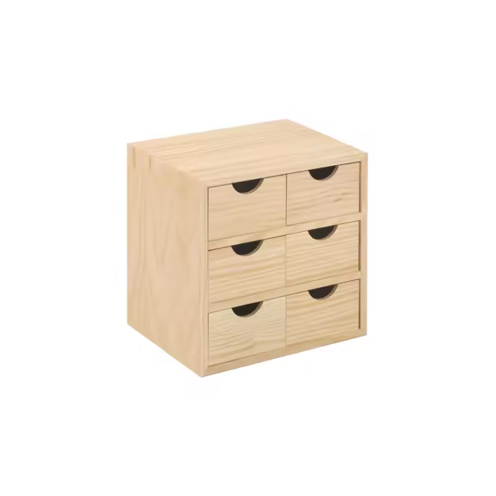 CAJONERA BLOCK 3X2 CAJONES RECHAPADO PINO - 1