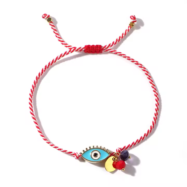 Pulsera De Cadena Griega Con Ojos Malos Y Cristales Para Mujer Go2boho 2024 Joyería De Aleación Delicada Regalo De Año Nuevo - 1