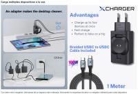XCharger All in One 43W: Cargador Multifuncional de Carga Rápida con Cable USB-C y Cargador de Reloj, Compatible con la Serie Samsung Galaxy, Incluyendo Galaxy Tab, Galaxy Watch y Galaxy Buds. Equipado con un Cargador Específico para Galaxy Watch. - details 1