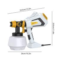 1000ML PISTOLA DE PULVERIZACIÓN eléctrica para el hogar, pulverizador de pintura HVLP para muebles de coche, aerógrafo con revestimiento de acero, 110V/220V, 1800W - details 5