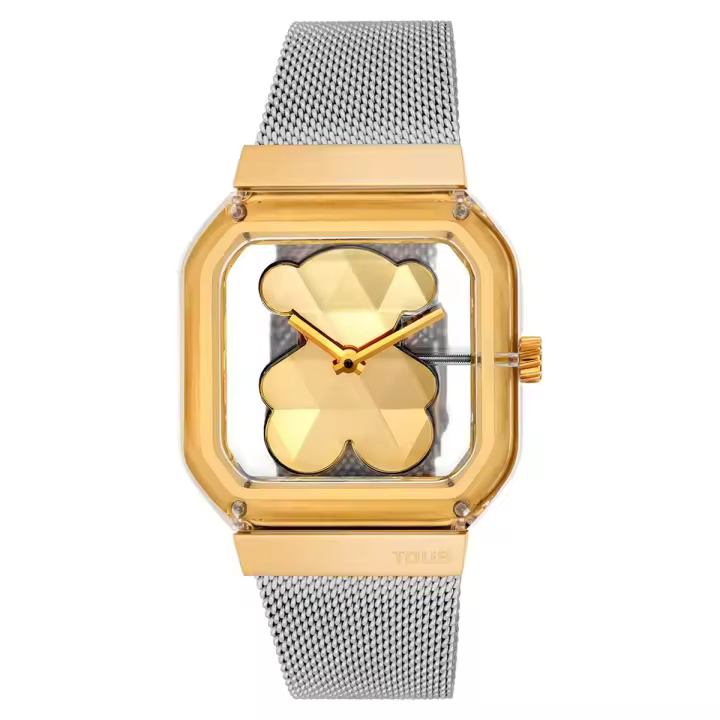 Reloj Tous D-bear Party de acero y policarbonato con caja en Ip dorado     ORIGINAL con garantía y packaging oficiales de la firma - 1