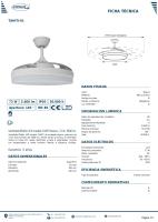 Ventilador de Techo CONALUX - Aspa Retráctil - 6 Velocidades - Plafón LED - Luz 3600 lm. - Potencia 72W - Blanco, Negro o Níquel - details 1