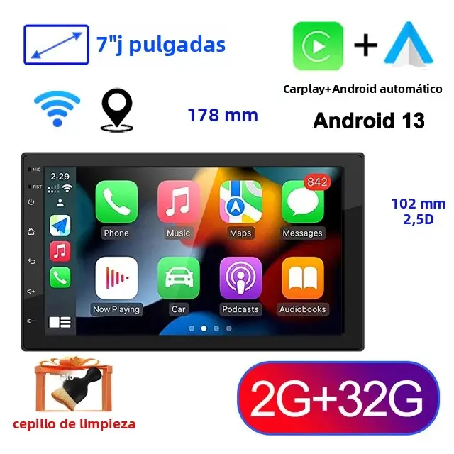 Radio De Coche Android 13 Para VW Volkswagen Golf 5 6 Touran Passat B6 Jetta MK5 MK6 Player Multimedia Inteligente Con Control De Volante Y Función WiFi - 1