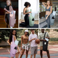 Bolsa para Esterilla de Yoga de gran Aperture, WIDE, with Bolsillo impermeable y Cordón ajustable para botellas de Agua. - details 4