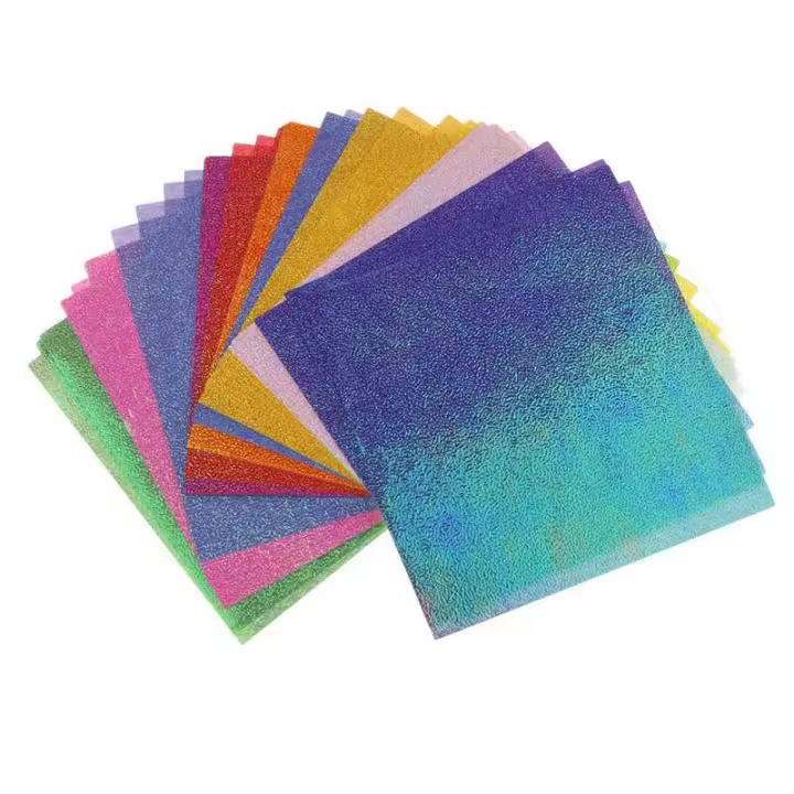 Papel De Origami Multicolor En Gradiente 50 Hojas Cuadradas Para Niños Y Adultos Papel De Artesanía Brillante Para Scrapbooking Y Felicitaciones - 1