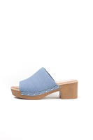 Lyla Wang Sandalias mujer mules con tacón alto y plataforma efecto madera con tachas y plantilla acolchada - details 38