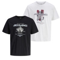 Jack & Jones Hombre Pack 2 Camisetas de Algodón Mod JORSTAR  logo estampado moda casual informal  REF 276510 - details 1