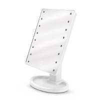 Espejo de maquillaje de sobremesa USB iluminado por LED con LED - details 0