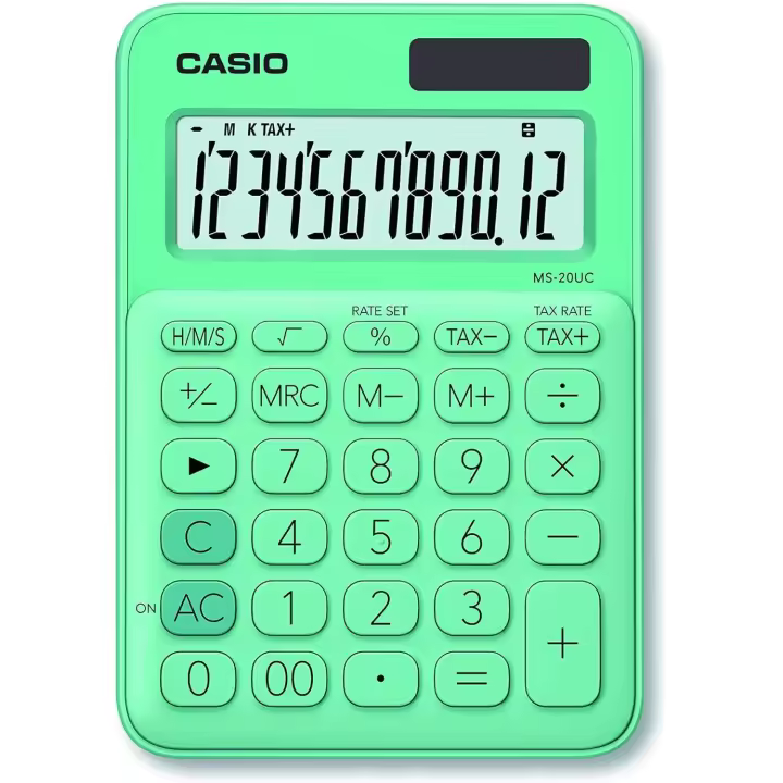 Casio Calculadora De Oficina Sobremesa Verde 12 Dígitos Ms-20uc - 1