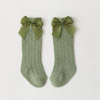 Calcetines De Verano Para Niñas Con Lazo Calcetines Largos Hasta La Rodilla De Algodón Y Spandex Para Bebés Y Niñas Todoterreno Transpirables Suela Hueca Diseño De Princesa - details 19