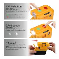 Inversor De Energía 200W Para Batería Dewalt 20V Estación De Generación Con Salida AC 110V USB Y Puerto Type-C (Sin Batería) - details 2