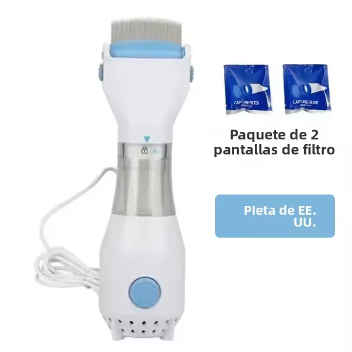 Peine Eléctrico Para Eliminar Piojos Multifuncional Aspiradora Física Para Gatos Y Perros Cepillo Limpiador De Pelo - 1