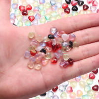 50Pcs 8mm Corazones De Vidrio Labrado Para Joyería Colgantes Y Separadores DIY Accesorios Hechos a Mano Pestañas De Cabello - details 2
