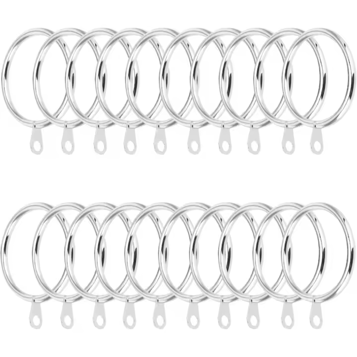 Anillas de Cortina de metal para Colgar Cortinas y cortinas de baño - anillas para Barra de Cortina - 1