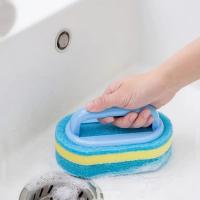Cepillo De Limpieza Con Mango Esponja Para Cocina Y Baño Herramienta Doméstica Para Eliminar Manchas En Azulejos Y Suciedad - details 4