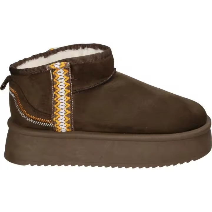 MEIVASHOES | Botines Australianos Meivashoes para Moda Joven – Botines con Plataforma en Color Verde con Detalles – Con Borreguito – Botines sin Cierre – Plataforma Media y Cómoda – Modelo 1833 - 1