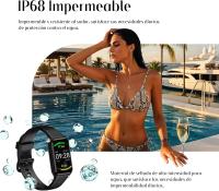 Smartwatch, Reloj Inteligente Hombre Mujer,  Reloj Inteligente Mujer, Diseño Fino, Oxímetro, Podómetro, Sueño, Pulsometro, Compatible con Android iOS, Pulsera Actividad Impermeable IP67 - details 1