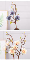 1PCS Decoración De Flores Artificiales Simples Chinas Perfume De Gradiente Alta Simulación Loto Magnolia Adorno Para El Hogar Y Fiestas - details 9