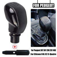 Nueva Manija De Cambio De Marchas Negra Con Cubierta De Cuero PU Para Peugeot 106 206 306 406 107 207 307 407 301 308 2008 Compatible Con Citroen C2 C3 C4 Elysee - details 2