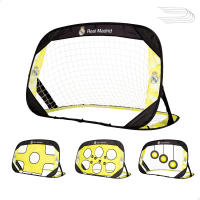 Real Madrid portería fútbol infantil pop-up 4 en 1, con paneles de dianas, tamaño 120x80x80 cm, incluye bolsa de transporte, ideal para jardín o parque, desde 3 años - details 0