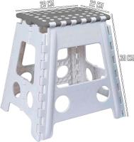 Taburete Plegable La Bolata PVC Compacto 29x22x39cm 150KG BLANCO/NEGRO - details 2