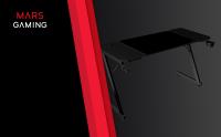 Mars Gaming MGD-X, Mesa Gaming Ergonómica, Superficie en Fibra de Carbono, Estructura Metálica, Alfombrilla XXL, Soporte Auriculares y Bebida, Gestión Cableado, Escritorio Gaming con Tablero de 120cm / 140cm / 160cm, Mesa Gaming PC Negra o Blanca - details 0
