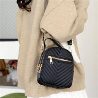 Bolso Bandolera Para Mujer Con Varios Bolsillos Y Pouch De Teléfono Móvil Color Sólido Bolso De Hombro Con Bordado En Cuadrícula Versátil - details 10