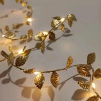 Cadena De Luces Faeir De 2M Con 20 LED Hojas Doradas Para Decoración De Bodas Cumpleaños Y Jardín Artificial Guirnalda Vínculo Iluminado - details 1