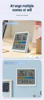 Termómetro Y Higrómetro Digital LCD Para Interior Sensor De Temperatura Y Humedad Estación Meteorológica Con Reloj Para El Hogar Tamaño 77x68x11 Mm - details 9