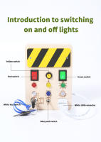 Tablero De Ocupaciones Para Bebés Montessori Con Interruptores LED Juguete Sensorial De Madera Juegos Para Niños Regalos Educativos - details 6
