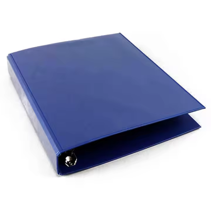 Tradineur - Carpeta A-Z y 4 anillas metálicas - Formato A4 - Fabricado en cartón - 32 x 26 cm - Ideal para el trabajo o instituto - Color Azul - 1