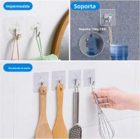 Gancho Adhesivo Transparente Multiusos Para Pared Puerta Clavija Toalla Baño Cocina Pack De 1/10/20/50/100PCS - details 6