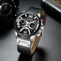 Reloj Curren 8329 Para Hombre Cuero Quadruple Mano Cronógrafo Fecha Resistente Al Agua Moda Casual Lujo Relogio Masculino - details 10