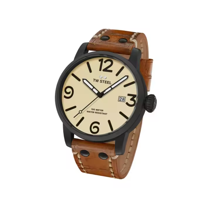 Reloj TW Steel Maverick MS42 con correa de piel marrón - 1
