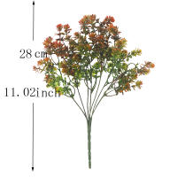 Plantas Artificiales De Otoño En Plástico Suculentas Margarita Hierba Para Decoración De Jardín Exterior Bodas Y Navidad Hojas Decorativas Falsas Para Exposición En Escritorio - details 1